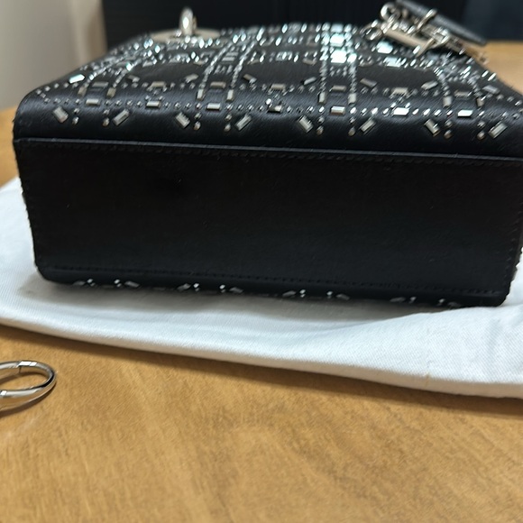 Mini Lady Dior Bag Black Strass Cannage Satin - Picture 4 of 6